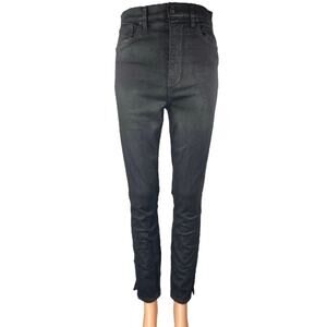 Hudson Women's Black Coated High Waisted Super Skinny Ankle Denim Jeans Size 28